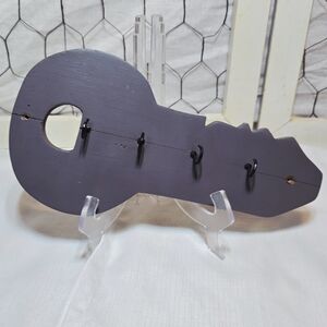 Vintage Rustic Gray Wooden Key Wall Hanger | Entryway Organizer 12x6x1